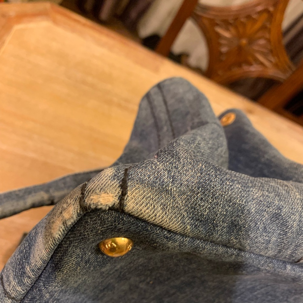 Prada Canapa Blue Denim Tote - Picture 12 of 16